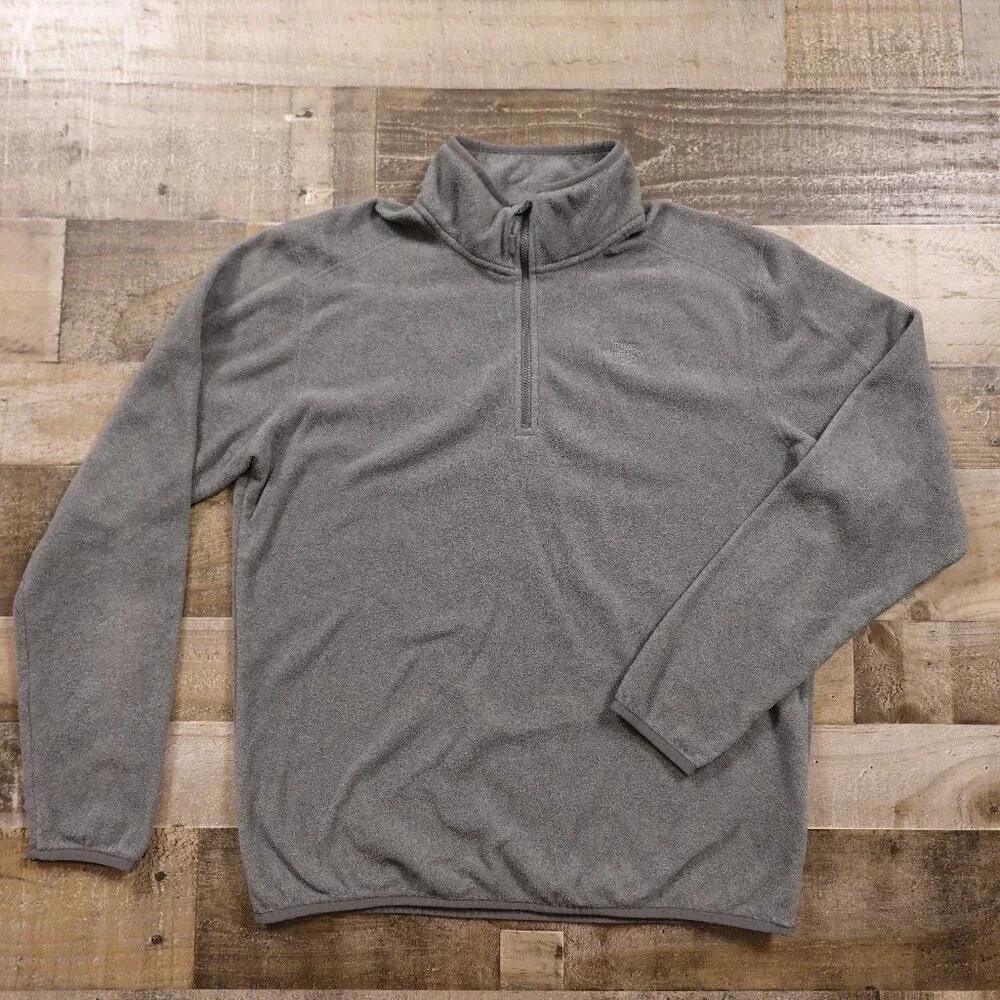 The North Face Men’s Gray Polartec Quarter-Zip Fleece Pullover Size Medium